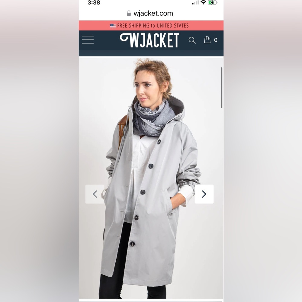 WJACKET Rain Jacket/windbreaker nwt, ice gray, size 2X